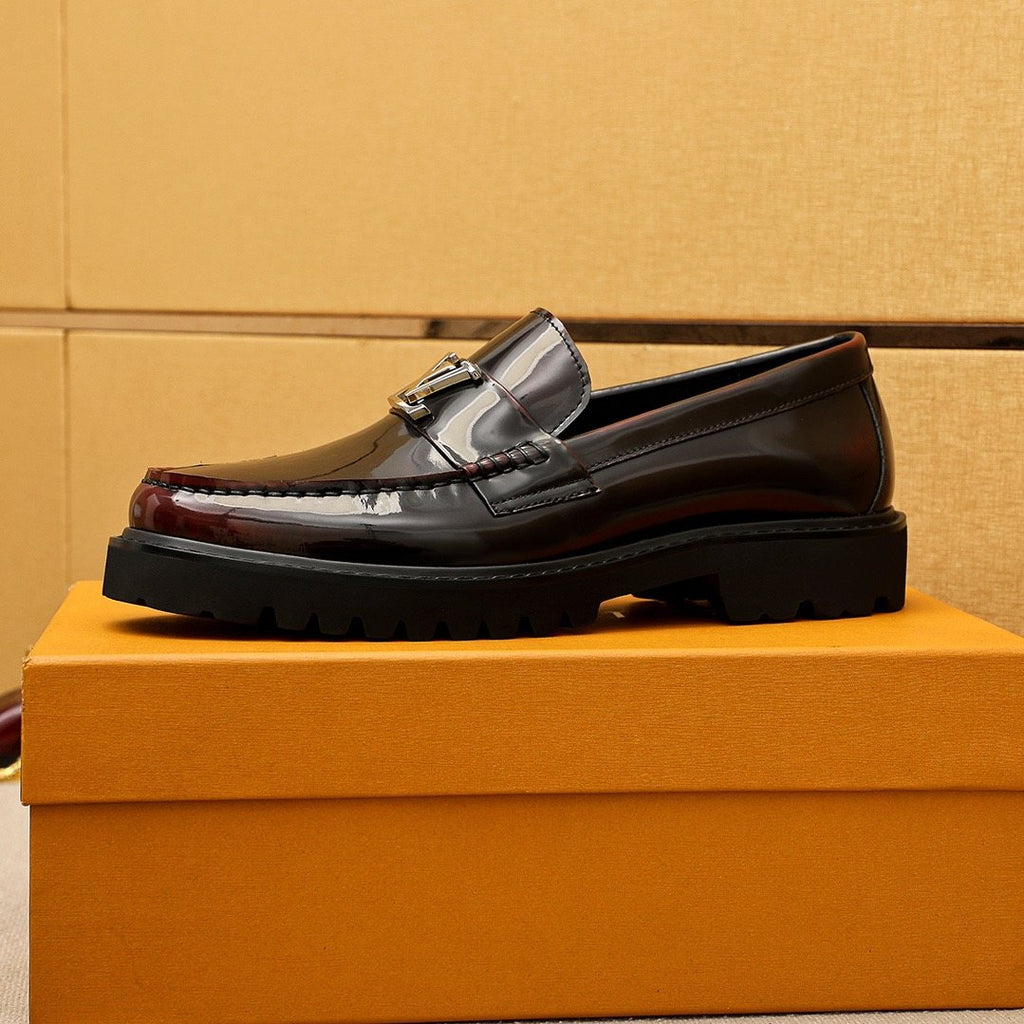 Louis Vuitton Glossy Lug Sole Loafers — detail