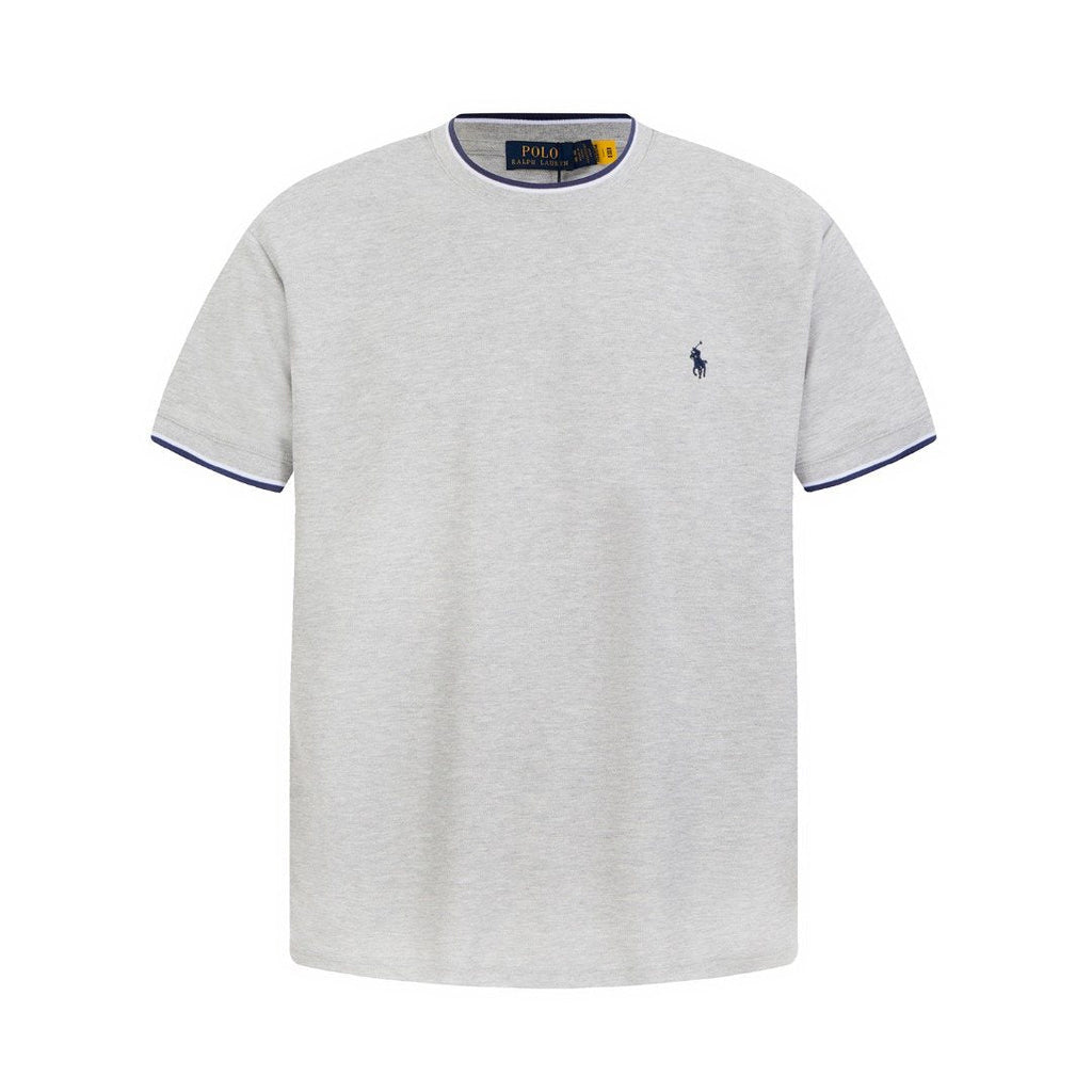 Test2-Ralph Lauren Contrast-Trim Piqué Crewneck T-Shirt — front