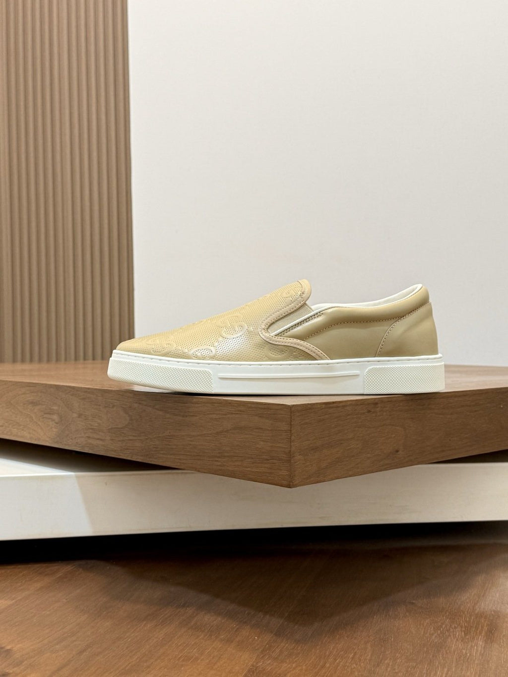 Gucci Embossed Slip-On Sneakers — side