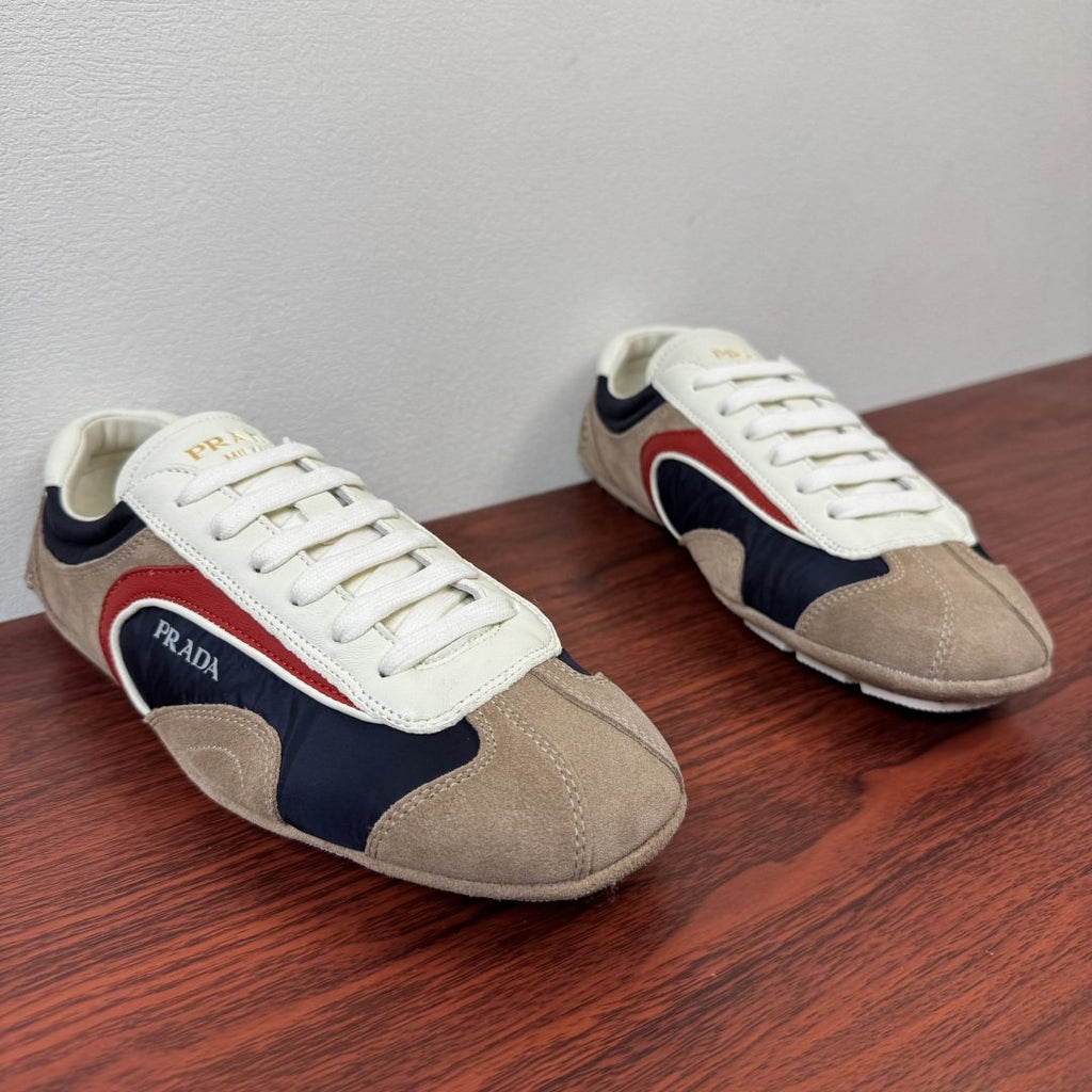 Prada Mesh Panel Low-Top Sneakers — front