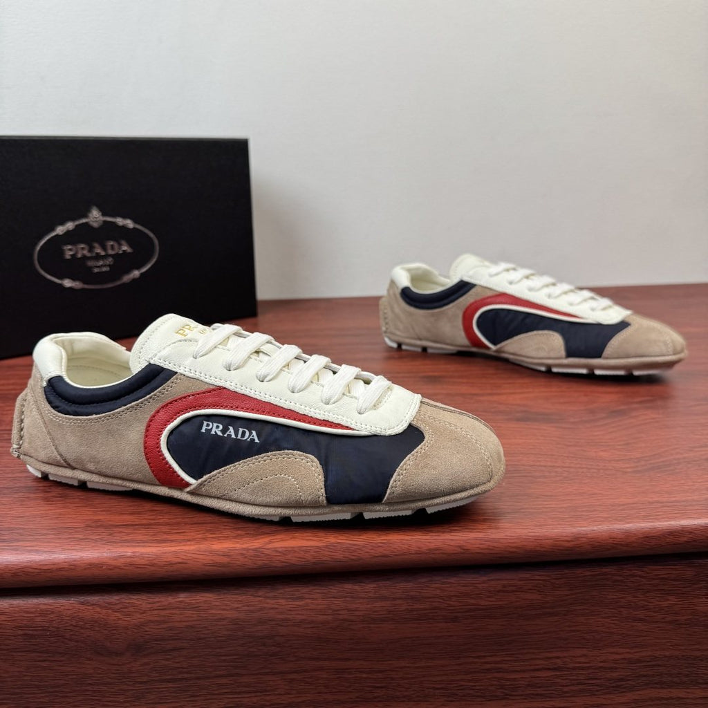 Prada Mesh Panel Low-Top Sneakers — front