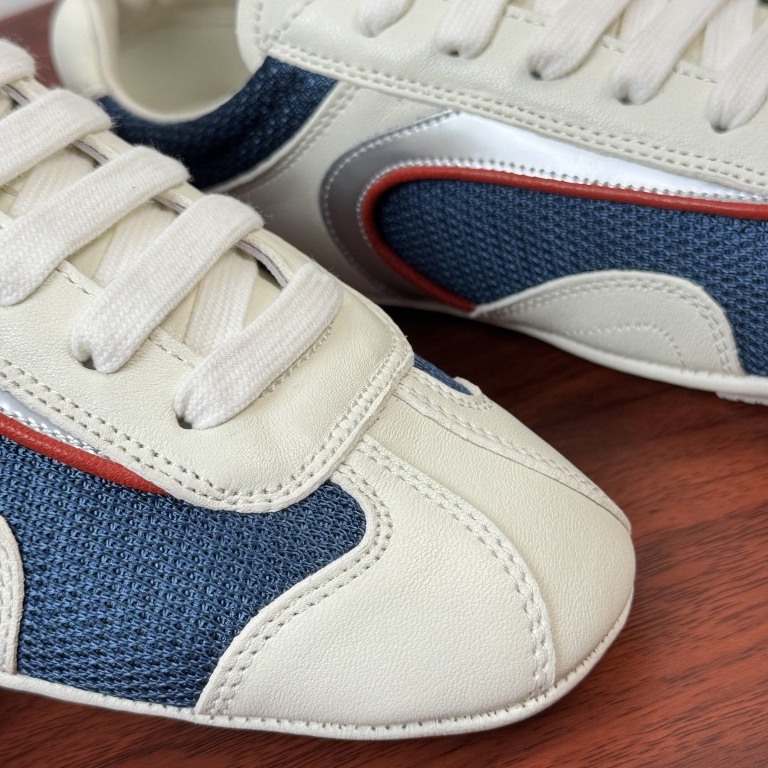Prada Mesh Panel Low-Top Sneakers — detail