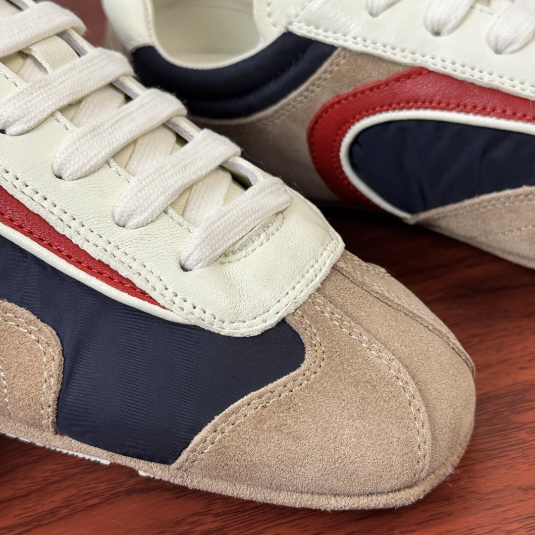 Prada Mesh Panel Low-Top Sneakers — detail