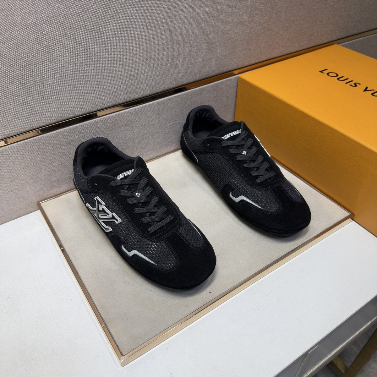 Louis Vuitton Men's Multi-Panel Low-Top Sneakers — front