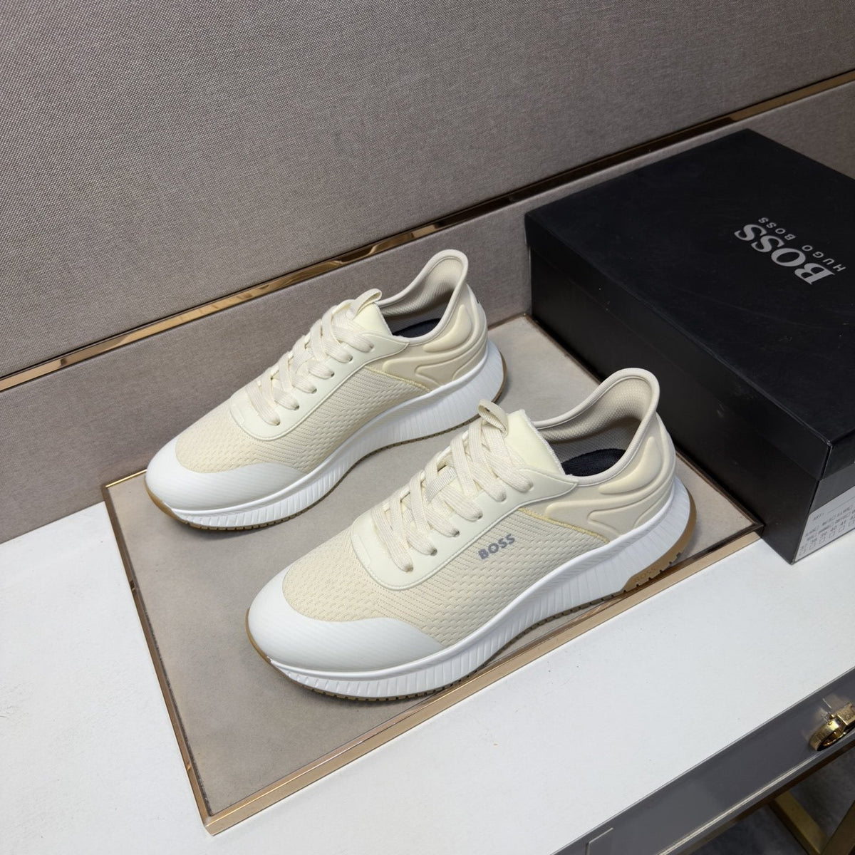 BOSS Mesh Panel Sneakers — front