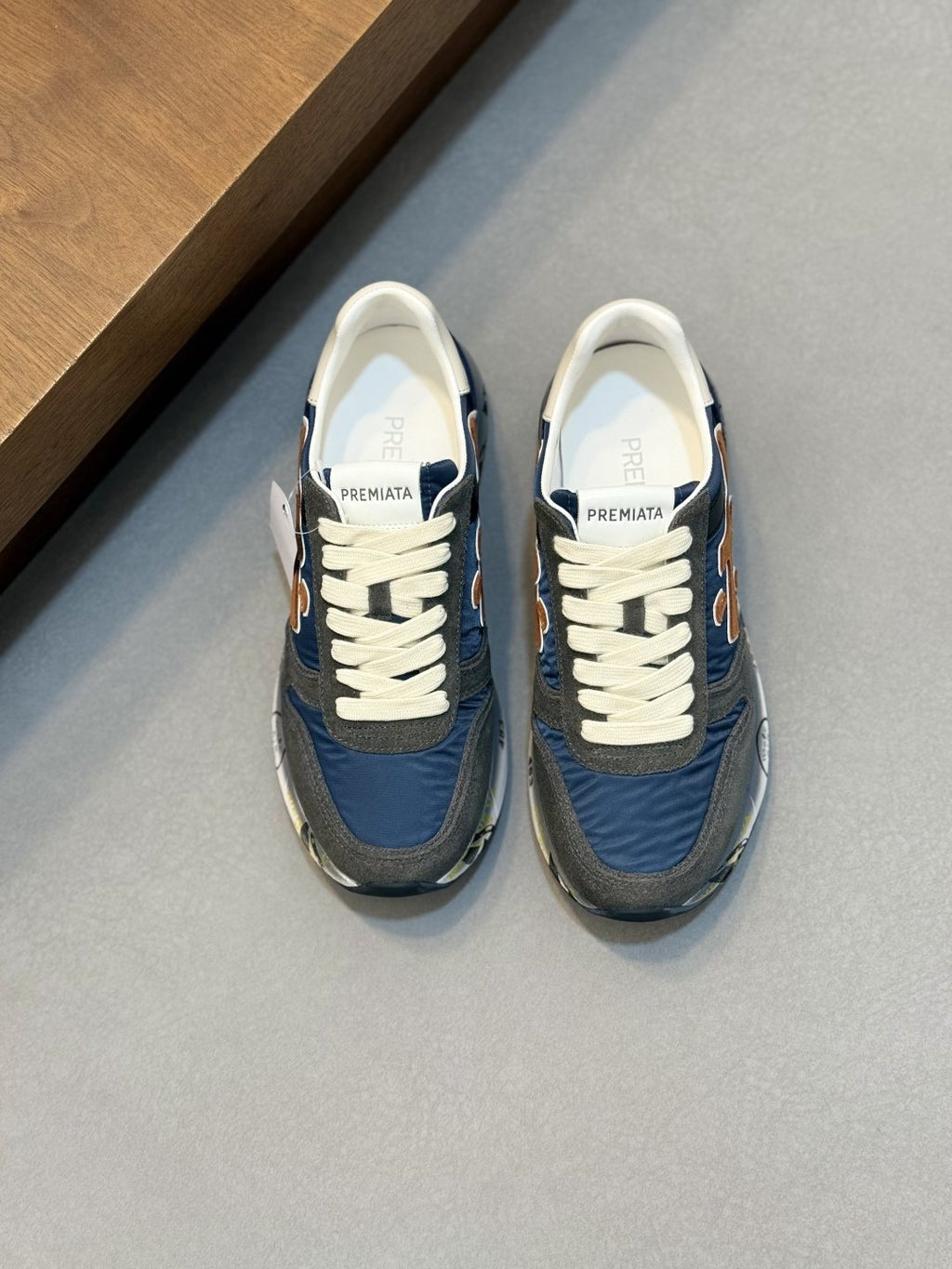 PREMIATA Paneled Lace-Up Sneakers — front