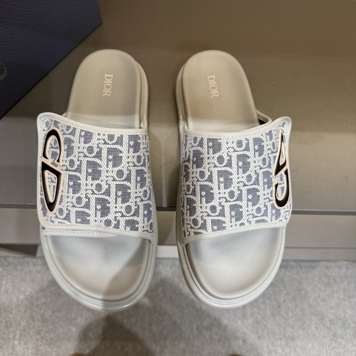 Dior Oblique Slide Sandals — front