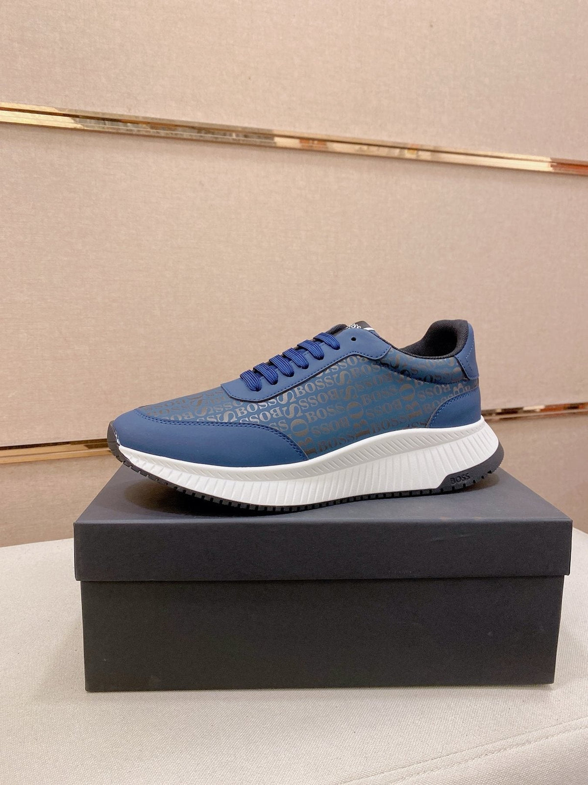 BOSS Textured Low-Top Sneakers — front