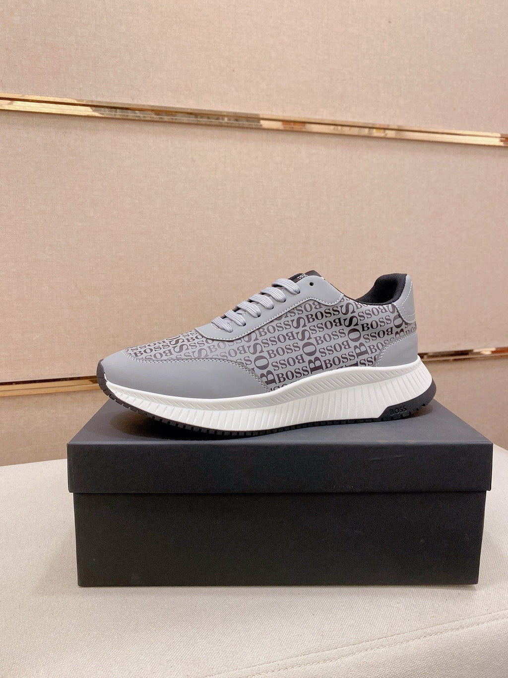 BOSS Textured Low-Top Sneakers — hero