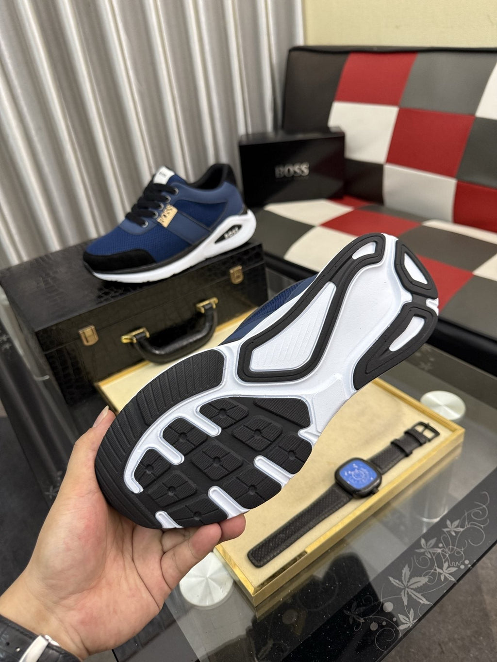 BOSS Color-Block Low-Top Sneakers — back