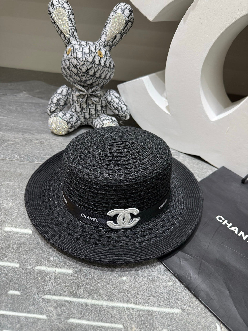 CHANEL Flat-Top Baseball Cap